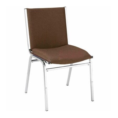 Kfi KFI Stack Chair - Armless - Fabric - 2" thick Seat Brown Fabric 420CH-1102 BROWN FABRIC